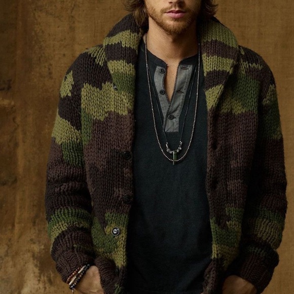 [Special] Ralph Lauren Denim & Supply Camo Shawl Cardigan Military Sweater. - Picture 3 of 14